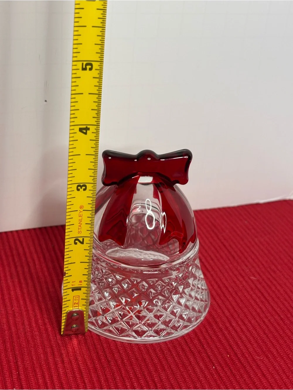 Mikasa Crystal Ruby Bell Covered Box “Celebrations” From The Rejoice Collection